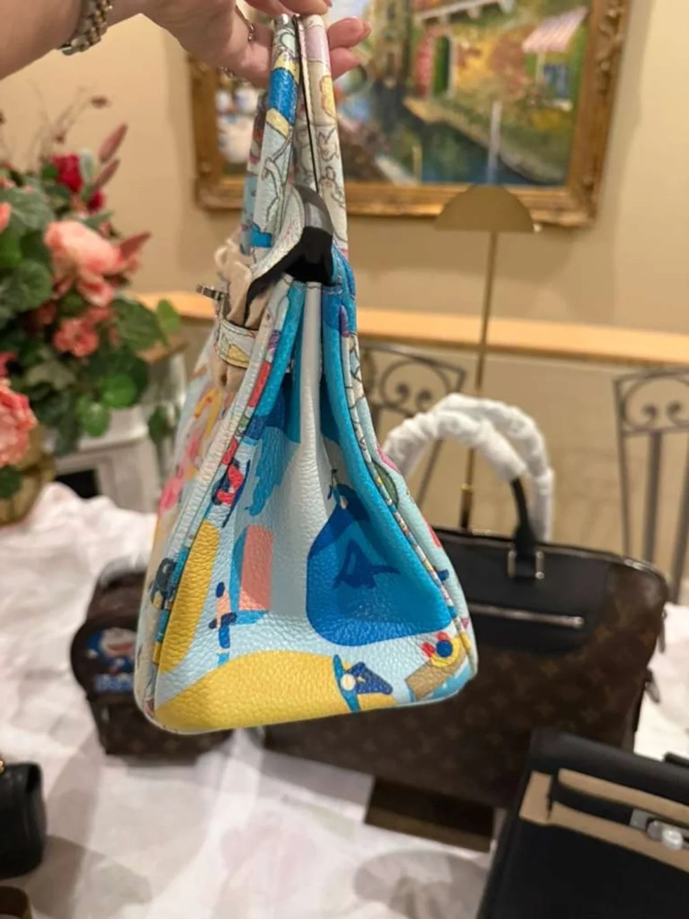 LE Togo handmade birthday 30 cm abstract BK Birkin H PHW graffiti SO pop art